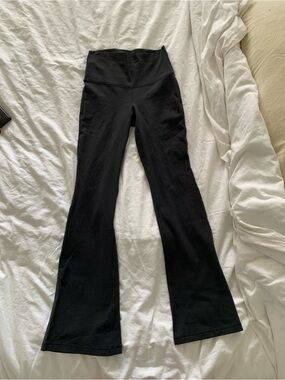 TNA Black High-Waist Flared Leg Yoga Pants